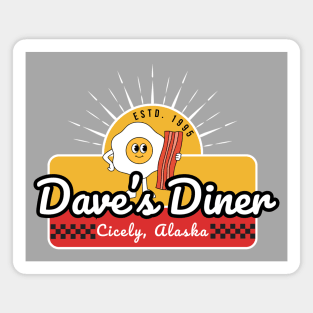 Dave's Diner Dave the Cook The Brick Northern Exposure Cicely Alaska Magnet